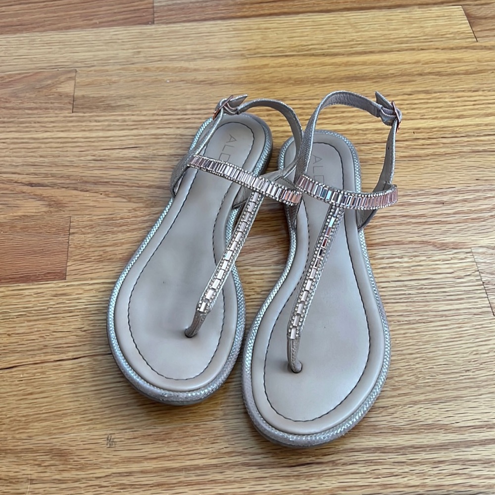 Rose gold aldo sandals